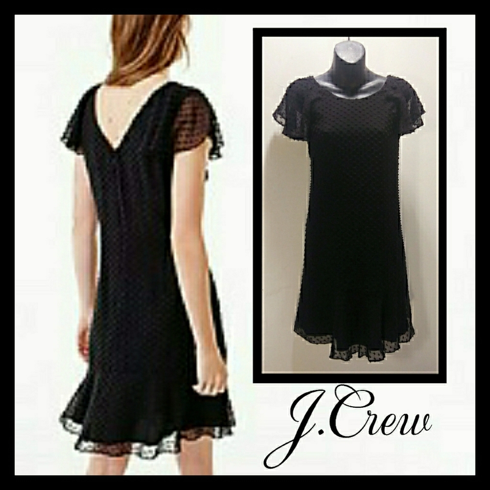 Textured Swiss Dot Ruffle Dress by J. Crew